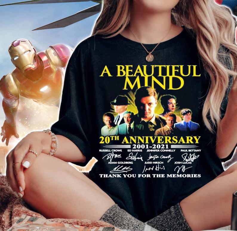 A Beautiful Mind 20th anniversary 2001-2021 signatures shirt