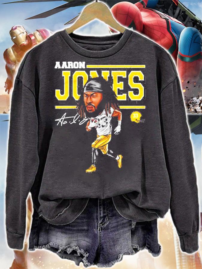 Aaron Jones Green Bay Football signature shirt sweatshirt