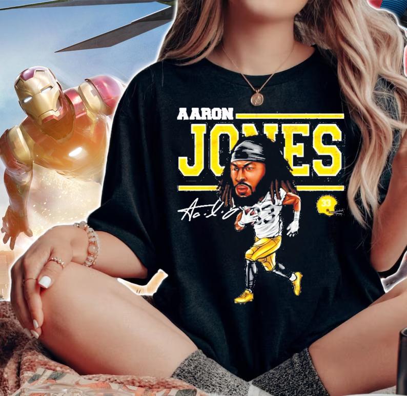 Aaron Jones Green Bay Football signature shirt woman shirt