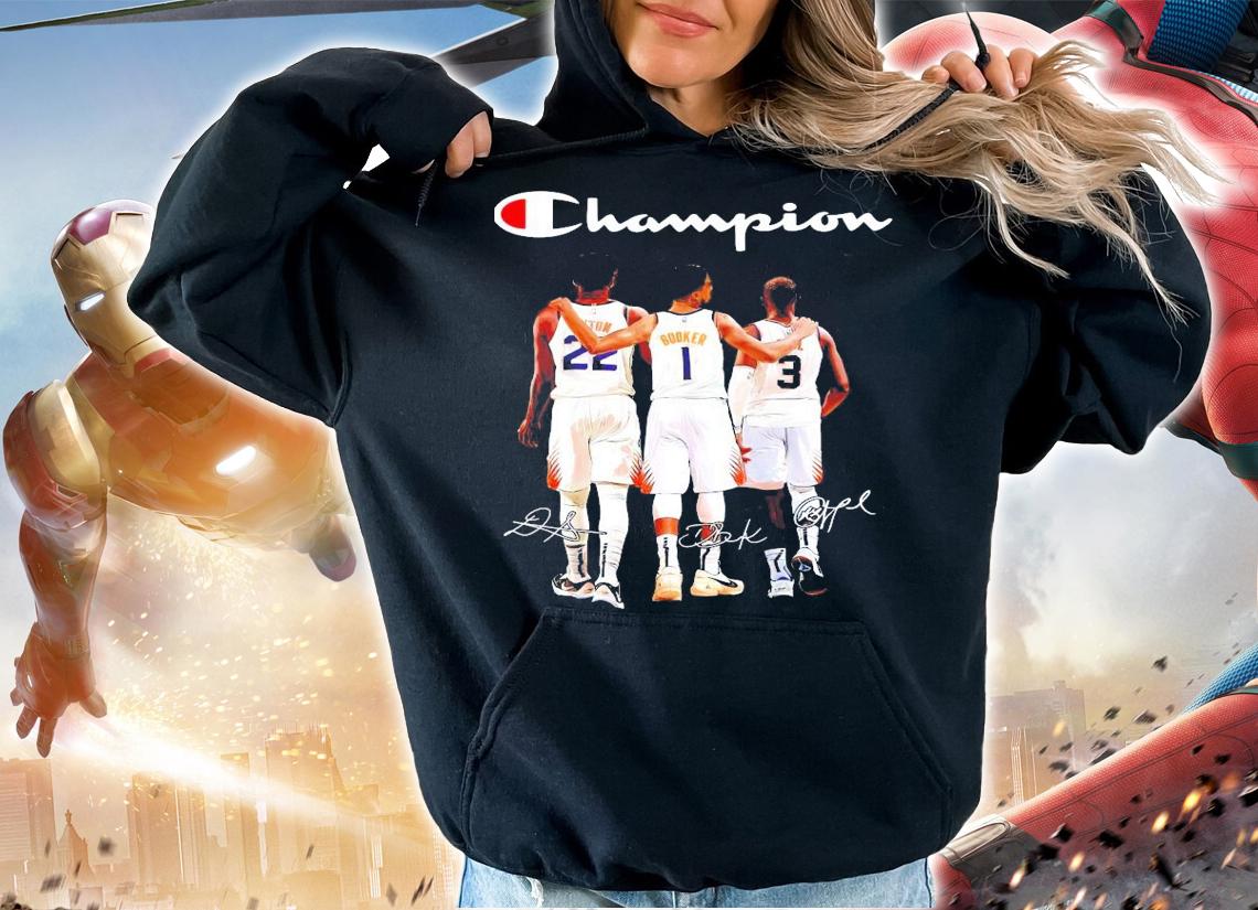 Champions Phoenix Suns Deandre Ayton Booker Kelly Oubre Jr shirt hoodie