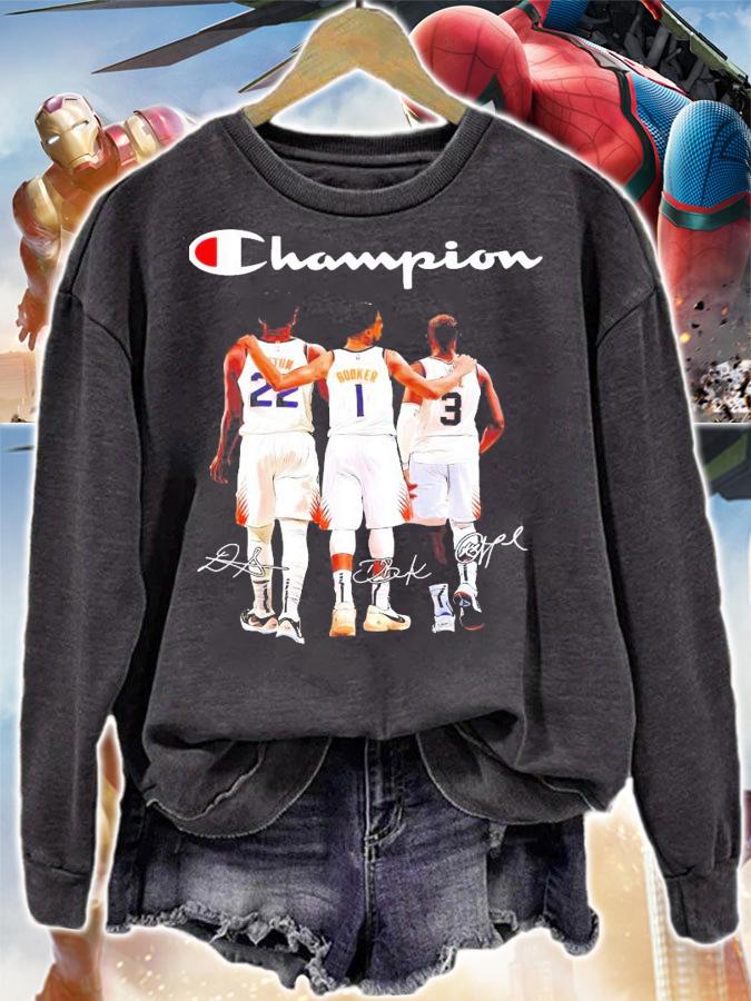 Champions Phoenix Suns Deandre Ayton Booker Kelly Oubre Jr shirt sweatshirt