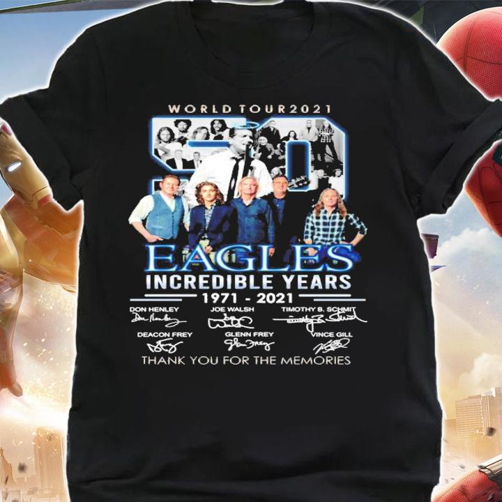 Eagles Incredible years 1971-2021 signatures shirt shirt