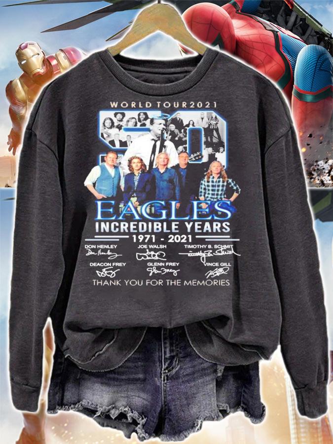 Eagles Incredible years 1971-2021 signatures shirt sweatshirt
