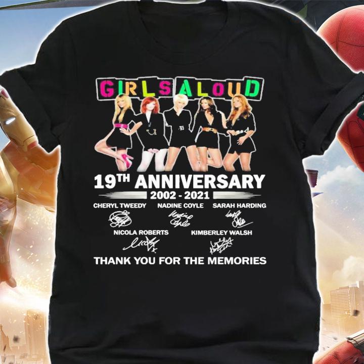 Girls Aloud 19th anniversary 2002-2021 signatures shirt shirt