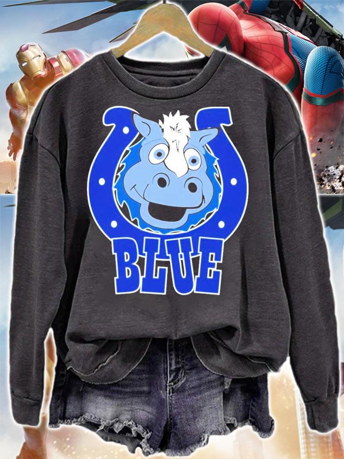 Indianapolis Colts Blue logo shirt sweatshirt