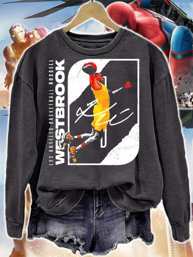 Los Angeles Basketball Russell Westbrook signature T-shirt sweatshirt