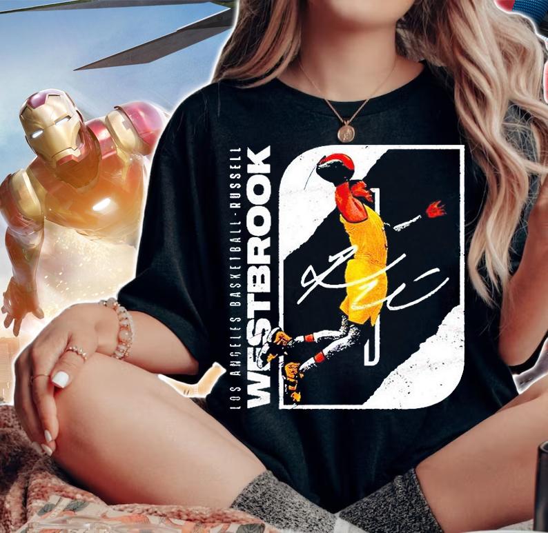 Los Angeles Basketball Russell Westbrook signature T-shirt woman shirt
