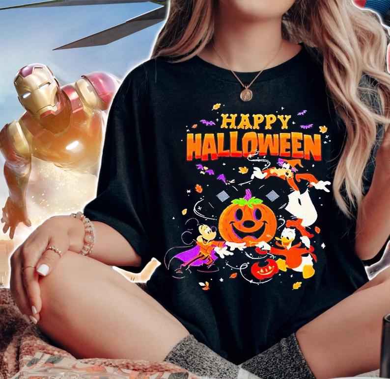 Mickey Mouse and friends happy Halloween T-shirt woman shirt