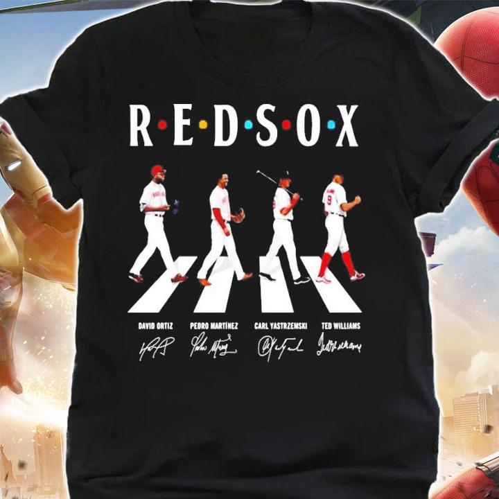 Redsox David Ortiz Pedro Carl Yastrzemski Ted Williams Abbey Road signature shirt shirt