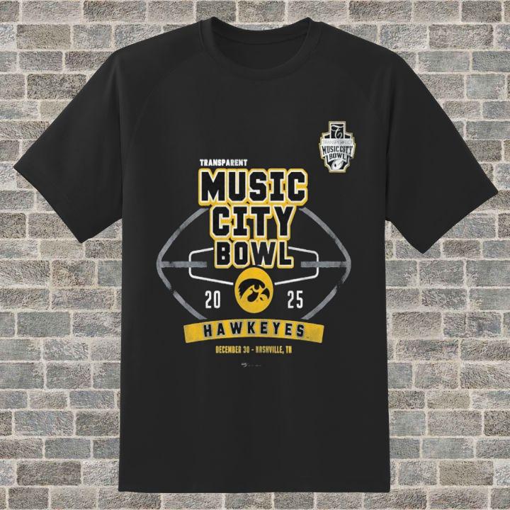 Iowa Hawkeyes Transparent Music City Bowl Dec 30th 2024 Nashville Shirt