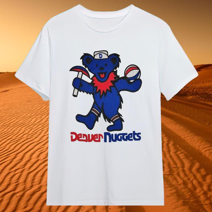 Personalised Denver Nuggets Grateful Dead Dancing Bear T-Shirt