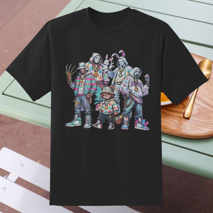 Easter Horror Movie Characters Thug Life Funny T-Shirt
