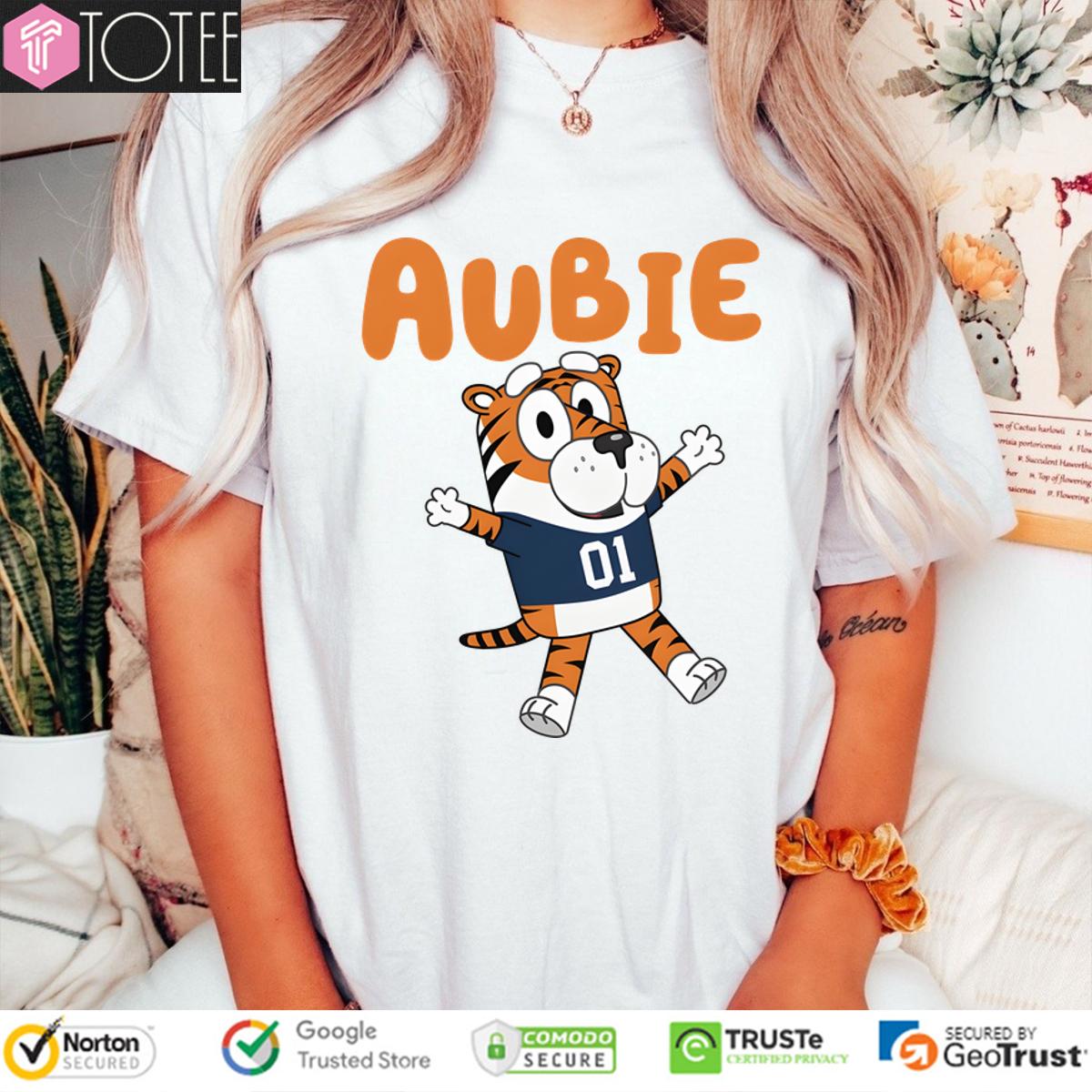 Aubie Tiger Bluey Muffin Heeler Auburn Tigers T-Shirt