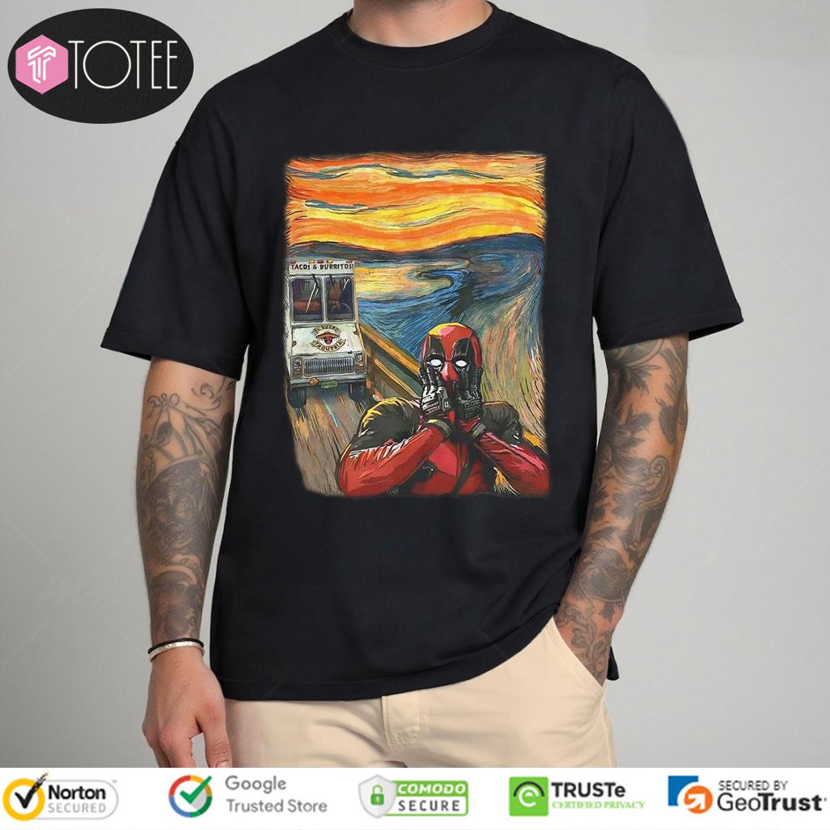 The Scream Parody Deadpool Marvel T-Shirt