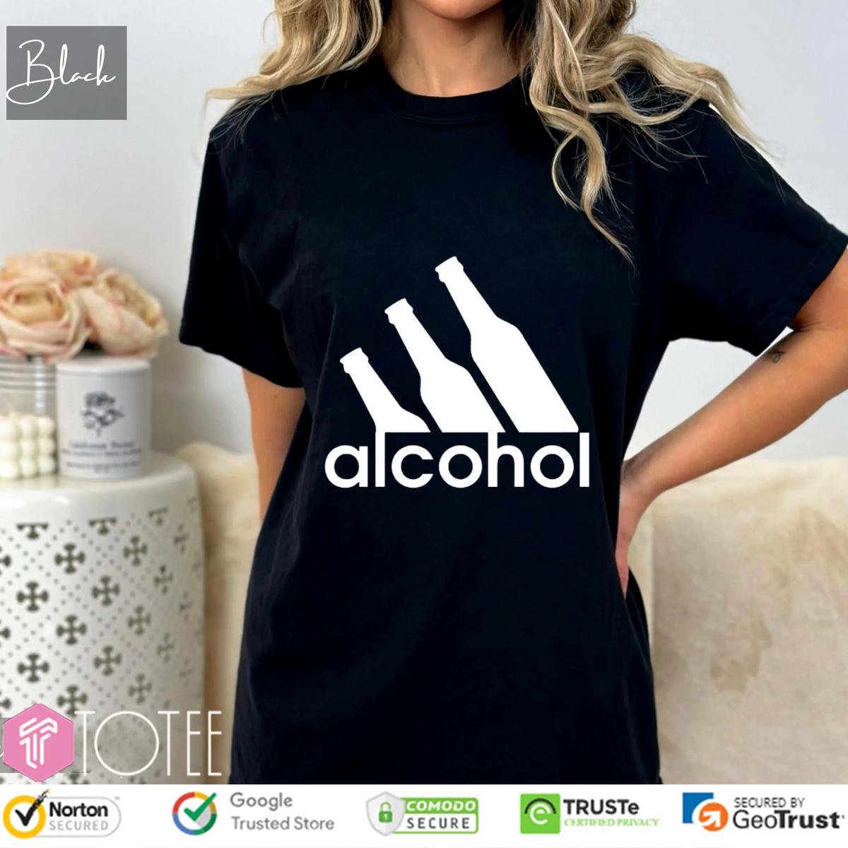 Alcohol Parody Adidas Logo T-Shirt