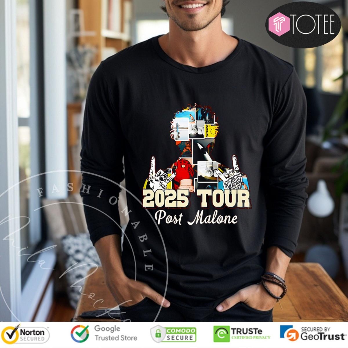Post Malone The Big Ass Stadium 2025 Tour Art Long Sleeve