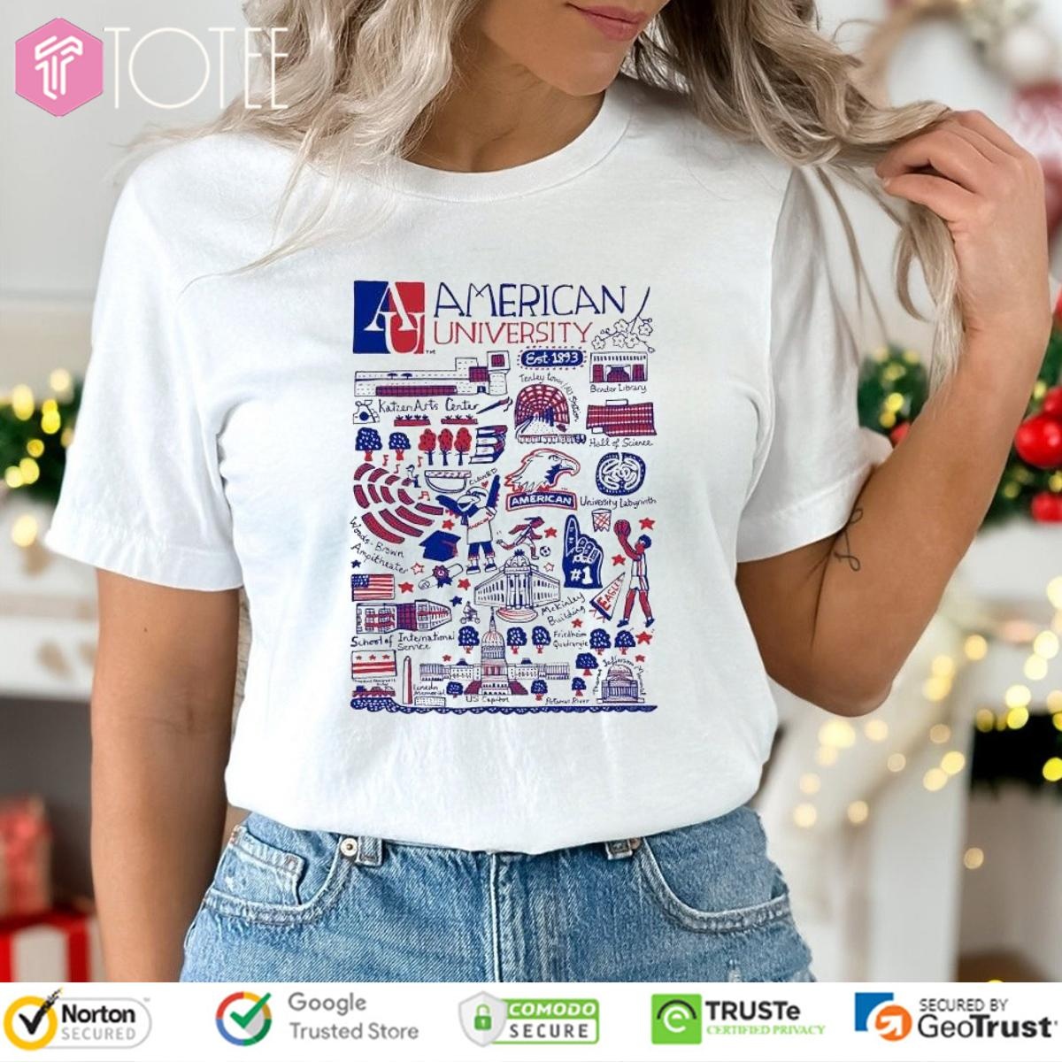 American University Art Illustration T-shirt
