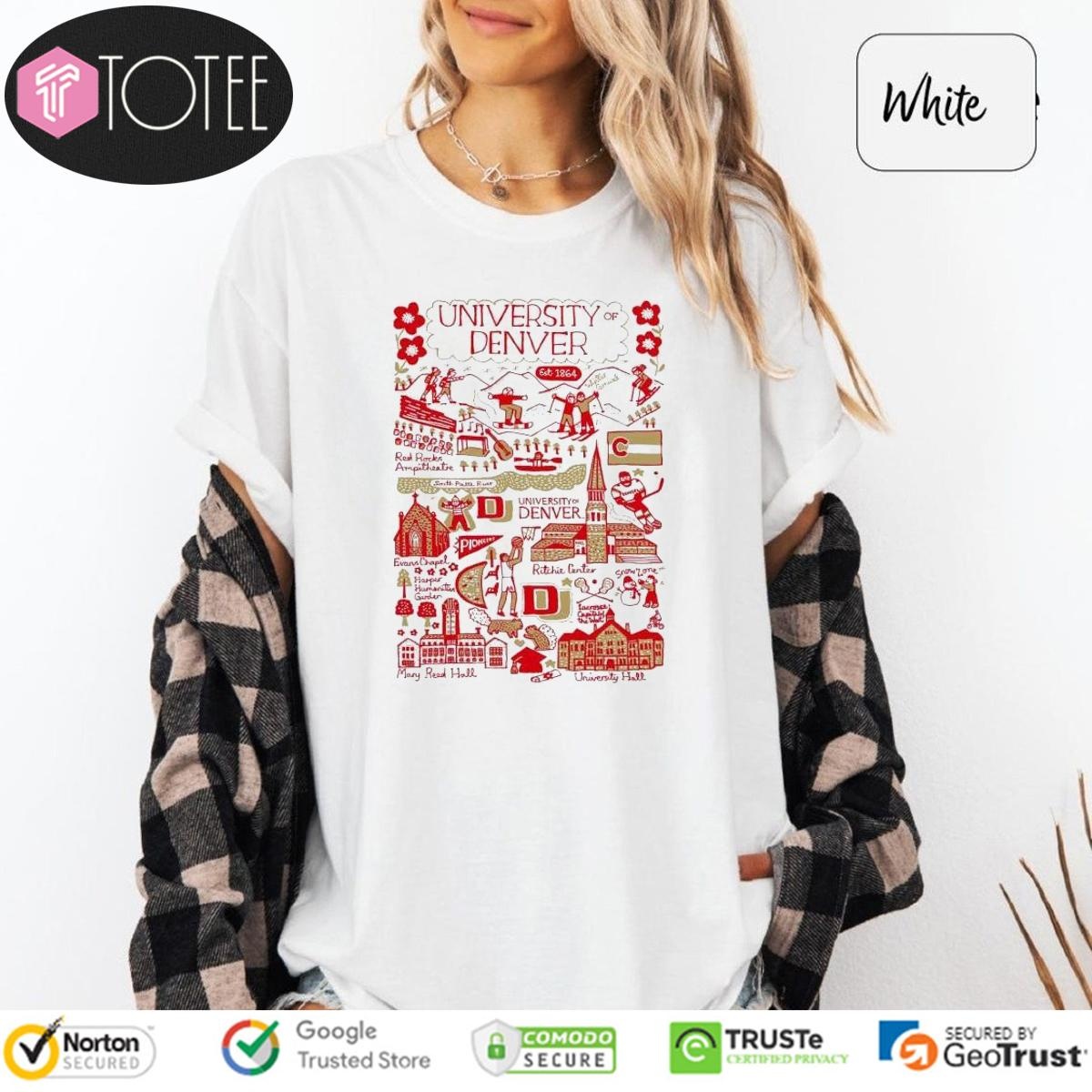 University Of Denver Art Illustration T-shirt