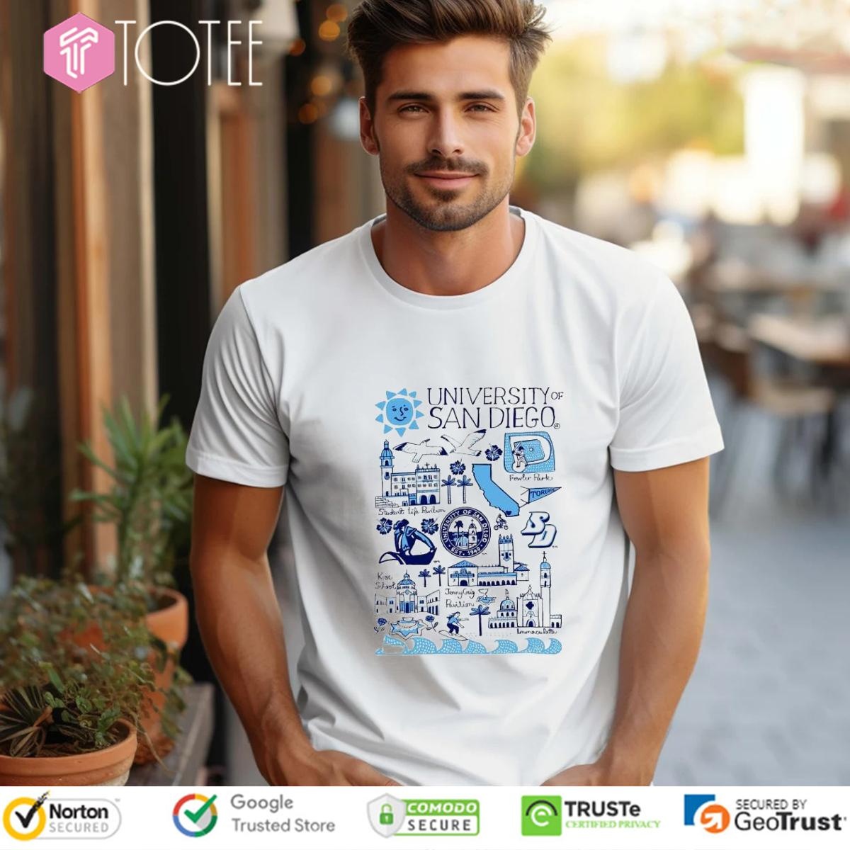 University Of San Diego Art Illustration T-shirt