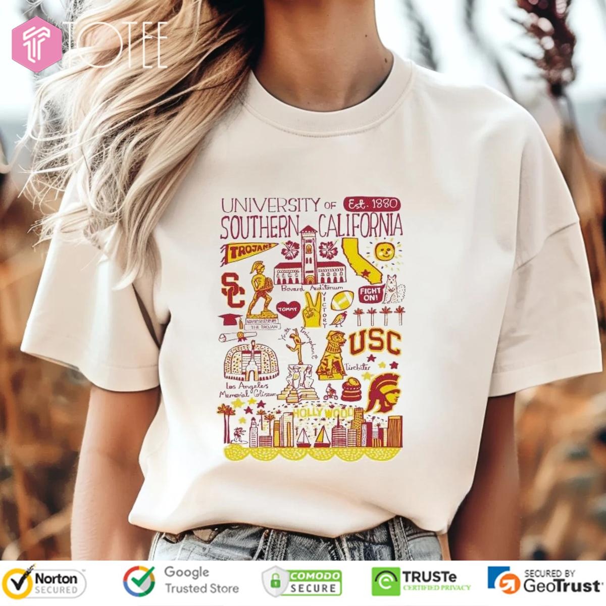University Of Southern California Art Illustration T-shirt